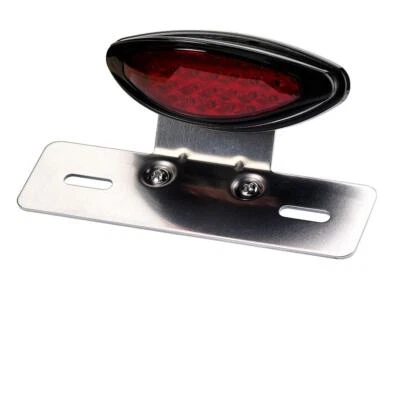 LED Mini Rücklicht Bremslicht Kennzeichenhalter Schwarz Rot Motorrad Quad ATV  - Bild 1 von 4