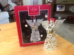 Lenox Coro di Angeli con Mandolino Ornamento in Metallo 4" 865784 (Nuovo con Scatola) - Foto 1 di 1