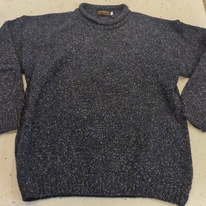 Vtg River View Knitwear Womens L Irish Wool Cardigan Ireland Blue Knit Sweater - Picture 1 of 12