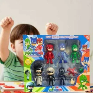9 Pieces Pj Masks Action Figures Models & Accessories Gift Box Set Kids Toy - Picture 1 of 9