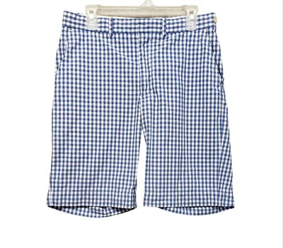 Pantalones Cortos De Colección Polo Ralph Lauren Para Hombres 32 Cuadros Guinga Chino Azul Golf Algodón Preppy Foto 1 de 4