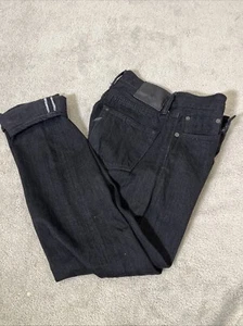 Syoaiya Japan Pure Blue Selvedge Black Denim Button Fly Men Size 29 (27) - Picture 1 of 18