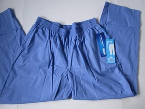 Landau Essentials Women's XXL Blue Elastic Waist Scrub Pants 8327 NWT - Picture 1 of 12
