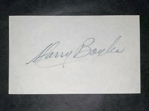 1938 WHITE SOX: Harry Boyles, SIGNED 3x5 (JS), D.2005
