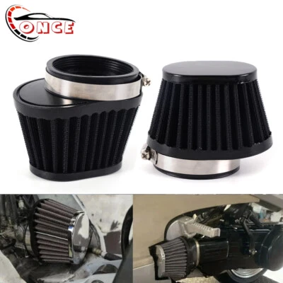 2Pcs 2" 51mm Air Intake Filter Cleaner Pod For Yamaha V Star 1100 XVS1100 Custom - Image 1 of 4