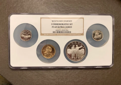 2004 Westward Journey 4 Coin Set NGC PF 69 UC Silver $1 Lewis Clark Cover