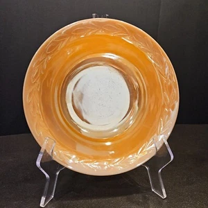 Fire King Pfirsich Glanz Lorbeerblatt Vintage Servierschale von Anchor Hocking (#769) - Bild 1 von 6