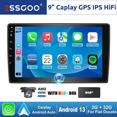 DAB+ Autoradio Android 13 GPS CarPlay Kam Für Fiat Ducato Citroen Jumper Boxer - Bild 1 von 4