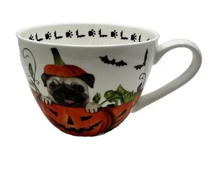 Portobello von Design Halloween Kürbis Mops Kaffee Tee Tasse/Becher 16 Unzen Bone China - Bild 1 von 7