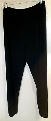 Pantalones de jersey Liz Baker 90% poliéster, 10% spandex negro sólido talla PXL Foto 1 de 4