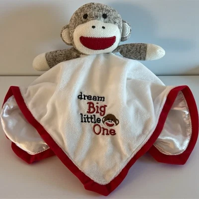 Calcetín Baby Starters Mono Acurrucado Acurrucado Amigo Sueño Grande Pequeño Satinado Espalda Lovey Foto 1 de 4