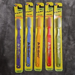 Cepillo de dientes de cuatro filas Dr. Du-More's cerdas redondeadas adulto suave nuevo en paquete hecho en EE. UU. DE COLECCIÓN - Imagen 1 de 3