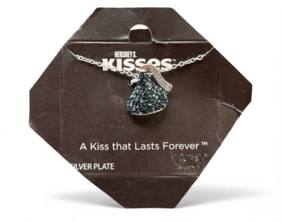 Collar colgante Hershey's Kisses plateado estrás nuevo con etiquetas Foto 1 de 1