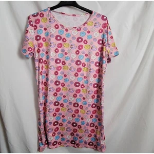 NEW Nightgown Donuts pink slumber party sleepover Women's size 14-16 NWOT - Picture 1 of 8
