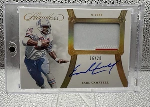 2020 Flawless Texans Oilers Earl Campbell Patch Auto #PA-ECA /20 - Picture 1 of 2