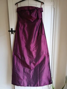 Monsoon Silk Occasion Dress Size 12 Strapless Full Length - Picture 1 of 11