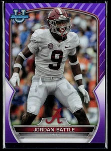 2022 Bowman University Chrome #27 Jordan Battle Purple Refractor #/399 - Picture 1 of 2