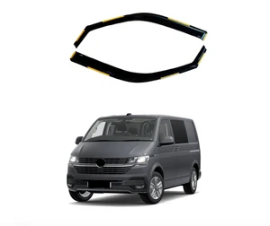 LAS VW T6 TRANSPORTER 2015-2024 WIND-SUN-RAIN DEFLECTORS IN CHANNEL TINTED 2 PCS - Picture 1 of 10