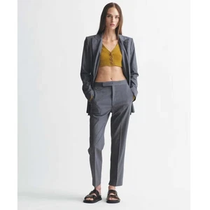 Maria McManus Crop Cigarette Pant Trouser Medium Heather Grey Gray  Size 4 NWT - Picture 1 of 18