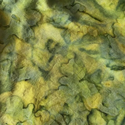 Shades of Green Cotton Batik Style fabric 2 yards x 44" Preshrunk Sew Quilt - Image 1 of 2