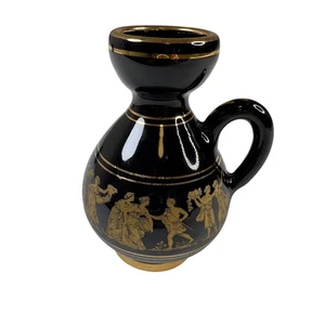 Jarrón mitológico griego Neofitoy cerámica porcelana 24K/oro pintado a mano - Imagen 1 de 7