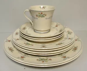 Gorham RIBBON EDGE 10 Piece Set DINNER SALAD PLATES CUP SAUCERS - Picture 1 of 3