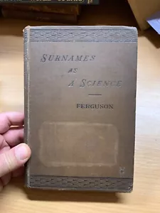 1883 "APELLIDOS COMO CIENCIA" LIBRO ANTIGUO DE TAPA DURA DE ROBERT FERGUSON (P4) - Imagen 1 de 20