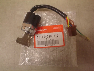 Honda OEM Ignition Key Switch With Harness Wiring 1970-1971 CT70 35100-098-672 - Image 1 of 3