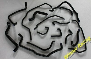 Fit Renault 5 GT Turbo Phase 2 1988 - 1991 silicone hose kit BLACK - Picture 1 of 3