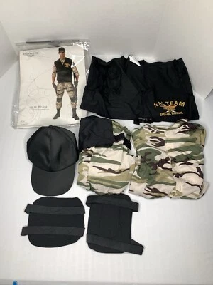 Disfraz EN ENVOLTURAS EQUIPO SELLO Adolescente Talla Militar Ejército Soldado 6 Piezas P96 Foto 1 de 4