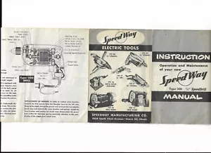 SPEED WAY SPEED DRILL VINTAGE BROCHURE - Picture 1 of 2