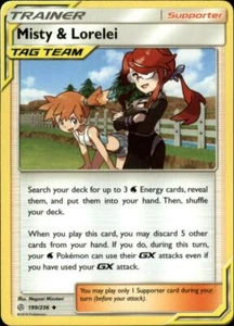 2x (SM12-199) Misty & Lorelei (U) Pokemon Cosmic Eclipse Card # 199 - Picture 1 of 1