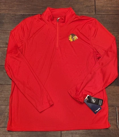 Chicago Blackhawks 1/4 zip Men's XL Light Pullover Cover