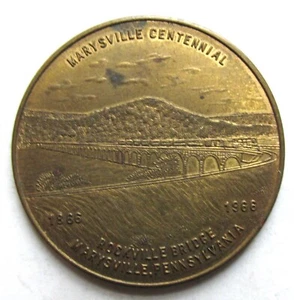 Marysville Pennsylvania Centennial 50c 1966 ficha 35 mm latón - Imagen 1 de 2