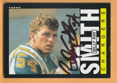 Billy Ray Smith San Diego Chargers AUTO Signed 1985 Topps Arkansas Razorbacks - Image 1 of 2