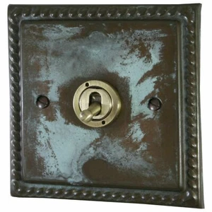 G&H MV385-AB Monarch Roped Verdigris 1 Gang Intermediate Toggle Light Switch - Imagen 1 de 1