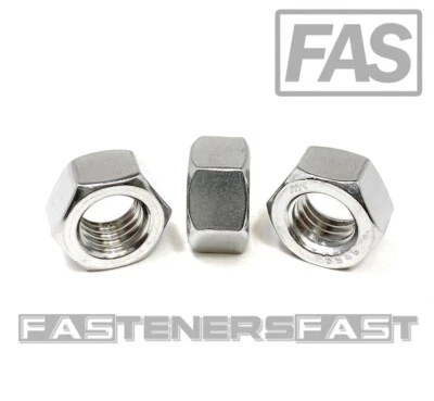 FASTENERCART (10) 1/2-13 Finished Hex Nuts Stainless Steel (10 Pieces) 18-8