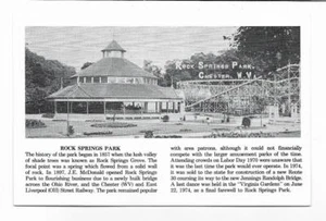 B&W REPRO COASTER & PAVILION,ROCK SPRINGS PARK~CHESTER,WV - Picture 1 of 1