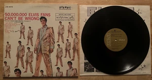 33 12" CANADA LP ELVIS PRESLEY 50,000,000 FANS CAN'T BE WRONG STEREO GREY LABEL - Picture 1 of 2