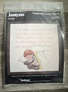 Kit de Punto de Cruz Contado Little Babe Janlynn Sellado Nuevo #40-59 De Colección 1987 - Imagen 1 de 2
