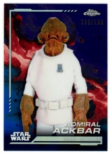 2024 Topps Chrome Star Wars - Admiral Ackbar - Kamino Aqua Refractor /199 - Picture 1 of 2