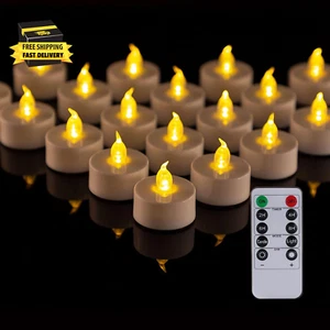 LED Tea Light Remote Control Candle,Flickering Flameless LED Candle,Long Lasting - Picture 1 of 1