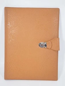 Vintage De Mitad De Siglo Cartera Documentos Marrón Claro De Cuero Sintético - Imagen 1 de 7