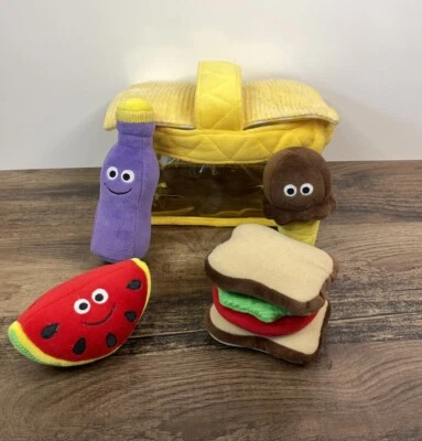 Melissa & Doug Soft Plush Picnic Basket & Food Rattle Jingle Squeak Crinkle - Image 1 of 4