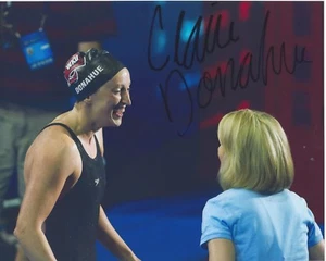 CLAIRE DONAHUE signed 8x10 Photo TEAM USA Swimming London Olympics FREE SHIPPING - Picture 1 of 1