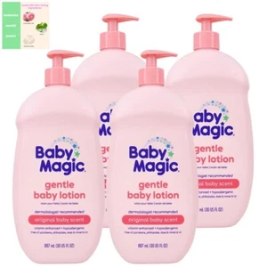 Baby Magic Gentle Baby Lotion Original Baby Scent Vitamins & Aloe 30oz Pack of 4 - Picture 1 of 10