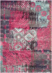 Pink / Multi Safavieh Monaco Polyproplene Area Rug 6' 7" X 9' 2" - Picture 1 of 2