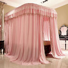 luxury mosquito net with U-shape rail frames bed netting lace light-shading new