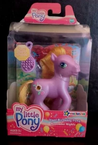 MY LITTLE PONY JEWEL BIRTHDAY PONY- NOVEMBER NIGHTS - 2004 NEW SEALED - Picture 1 of 2