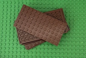 Lego 6 Pieces Reddish Brown 6x12 Plate / City Farm House / Star Wars Building - Picture 1 of 1